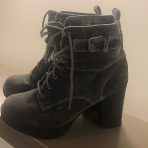 Sexy velvet lace up boots